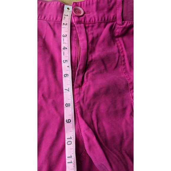 Soft Surroundings Pink Folded Hem Elastic Waist High Waist Cargo Shorts Small - Picture 8 of 9